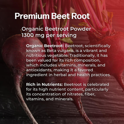 Socotra Health Beet Root Capsules - Made with Premium Organic Beetroot Powder for Heart Health, Circulation, Energy and Stamina Support - Non-GMO, Gluten-Free - 60 Vegan Capsules
