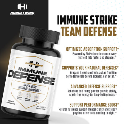 DAMN GOOD The Hodge Twins Immune Defense Supplement (60 Capsules) – Sea Moss Blend Capsules for Everyday Balance, Digestive Support, and Whole-Body Wellness with Vitamins, Minerals, and Botanicals DAMN GOODBuy Supplements Australia