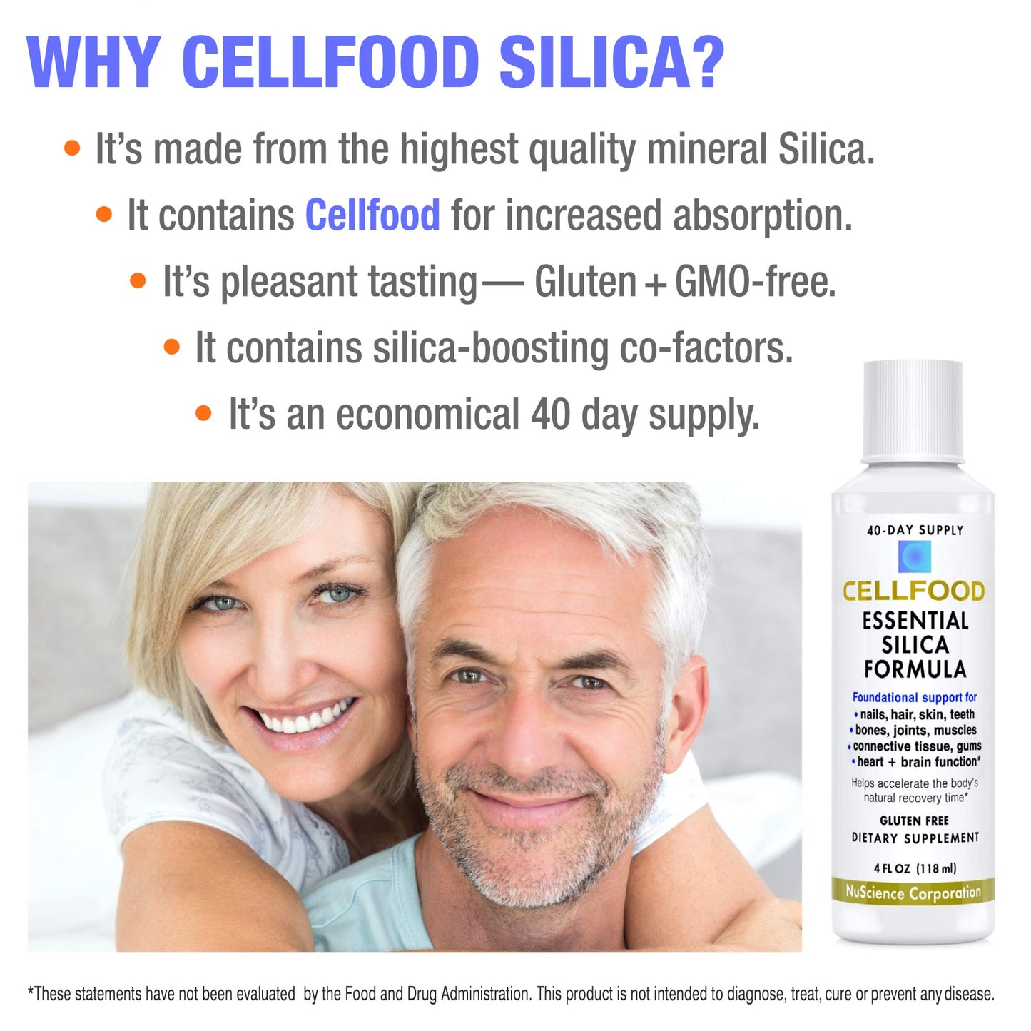 Cellfood Essential Silica Anti-Aging Formula, 4 fl oz - Supports Healthy Bones, Joints, Hair CellfoodBuy Supplements Australia