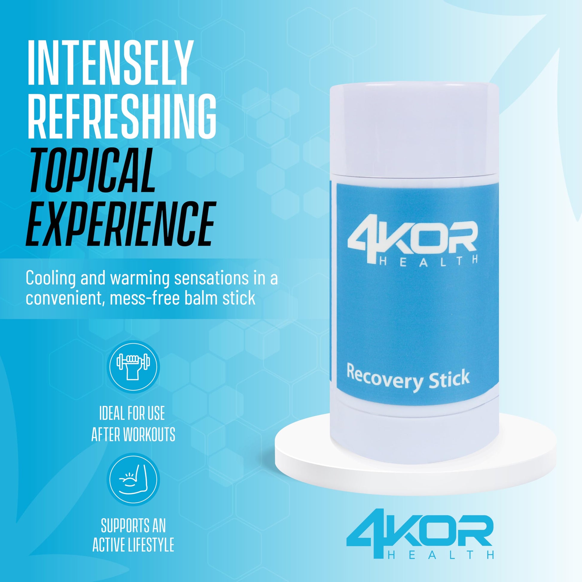 4KOR Hemp Infused Balm Stick – Topical Skin Balm with Cooling & Warming Sensation | Portable, Non-Greasy Twist-Up | 1 oz 4KOR FitnessBuy Supplements Australia