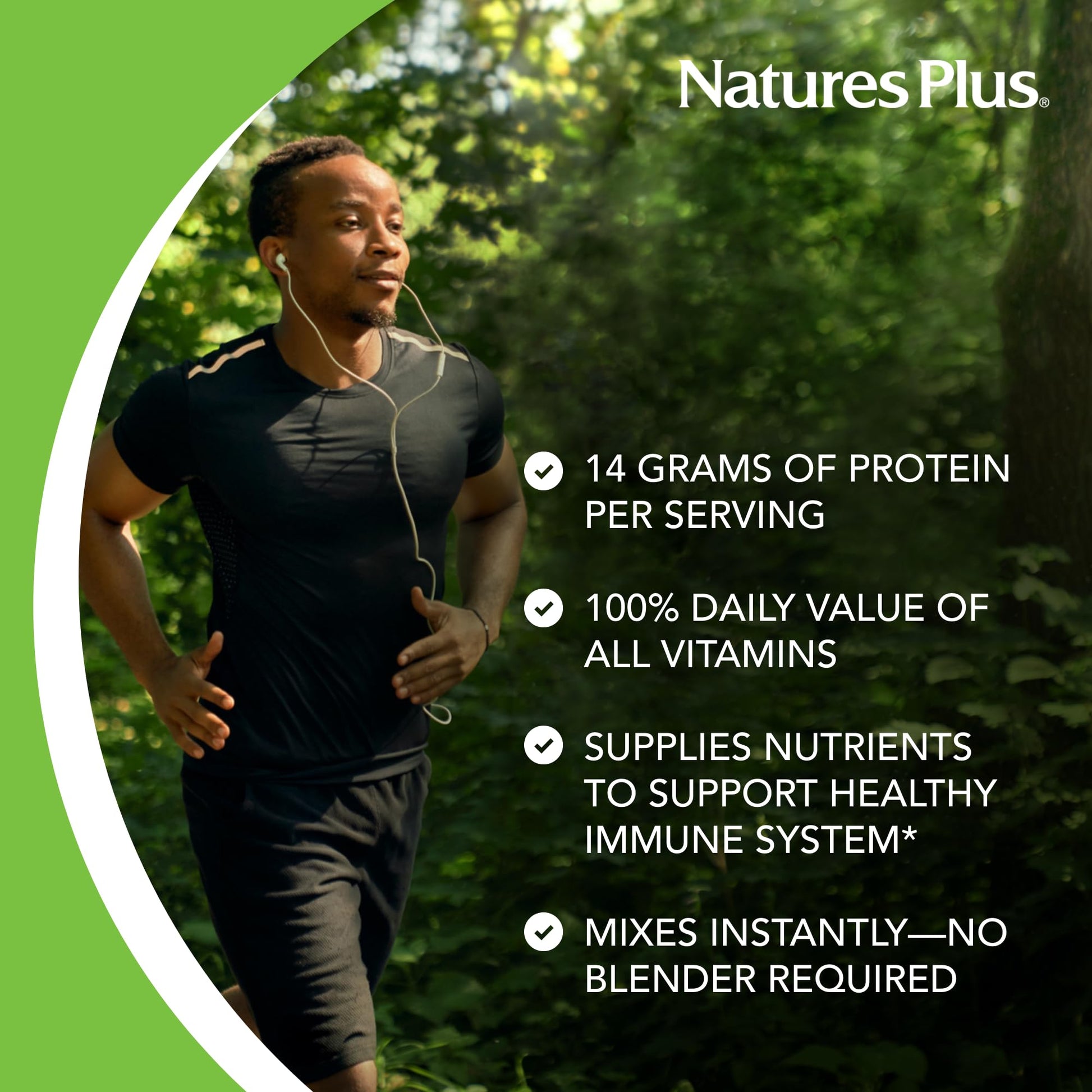 NaturesPlus SPIRU-TEIN, Chocolate - 1.05 lb - Plant-Based Protein Shake - Non-GMO, Vegetarian, Gluten Free - 17 Total Servings NaturesPlusBuy Supplements Australia