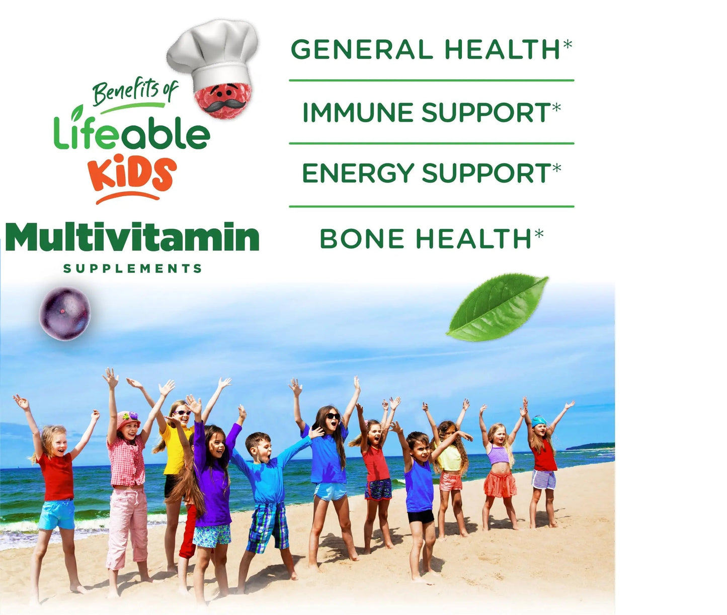 Lifeable Multivitamin & Multimineral with Iron Chewables for Kids – Vegetarian – Gluten Free Vegetarian – Great Tasting Doctors OrdersBuy Supplements Australia