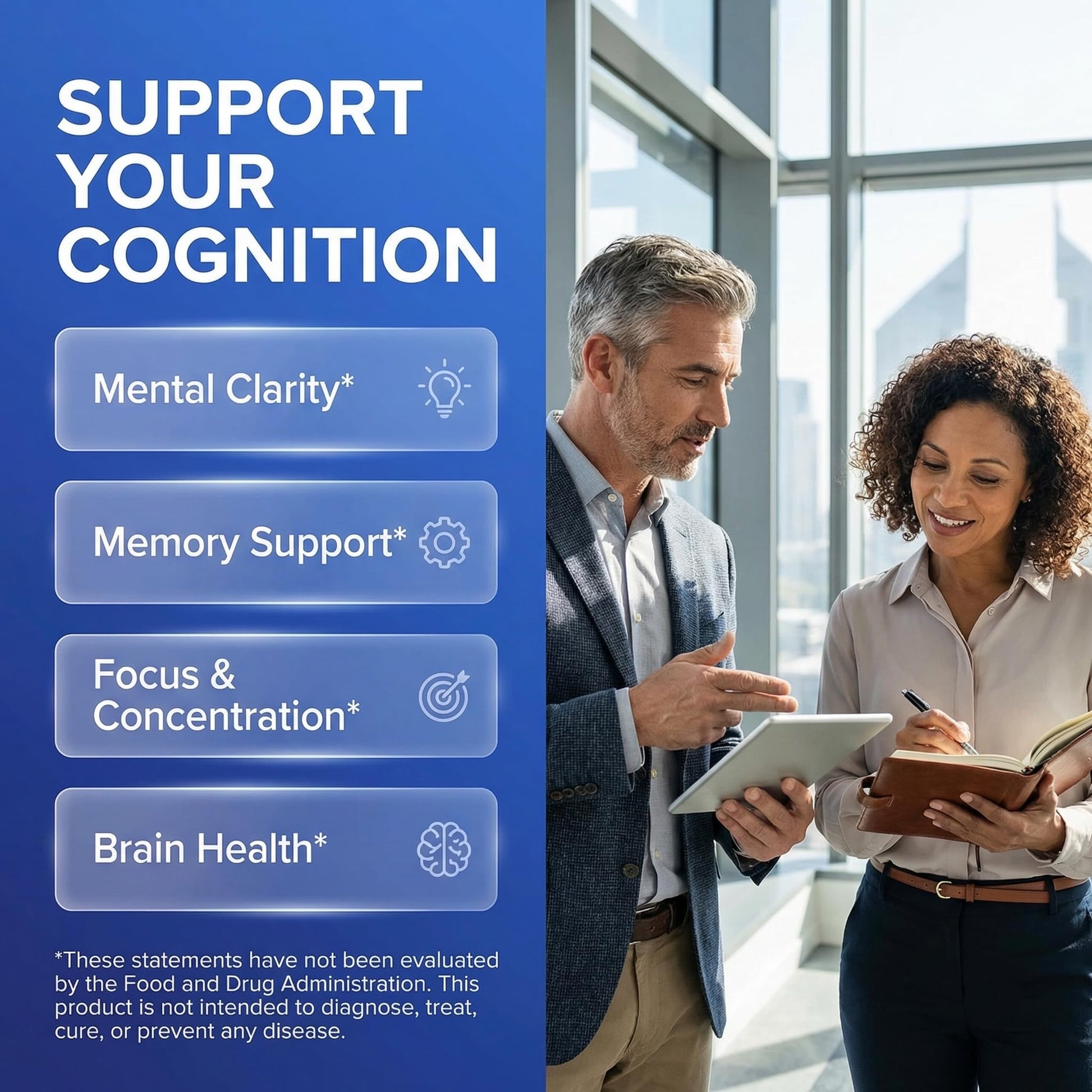 Brain Supplement Alpha GPC 300mg Phosphatidylserine Bacopa Monnieri Ginkgo Biloba Lions Mane Huperzine A L-Theanine NAC Nootropic Memory Focus Cognitive Support Vitamins B C D E 60 Capsules USA Clean NutraceuticalsBuy Supplements Australia