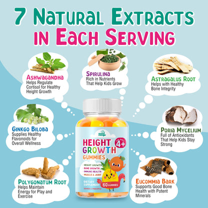 Height Growth Gummies Supplement - Kids Teens Height Increaser Maximizer Grow Taller Vitamins Mood MingleBuy Supplements Australia