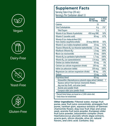 Flora - Kids Multi Essentials+, Liquid Multivitamin Formula, 13 Essential Vitamins & Minerals, 7.6 Fl Oz Flora