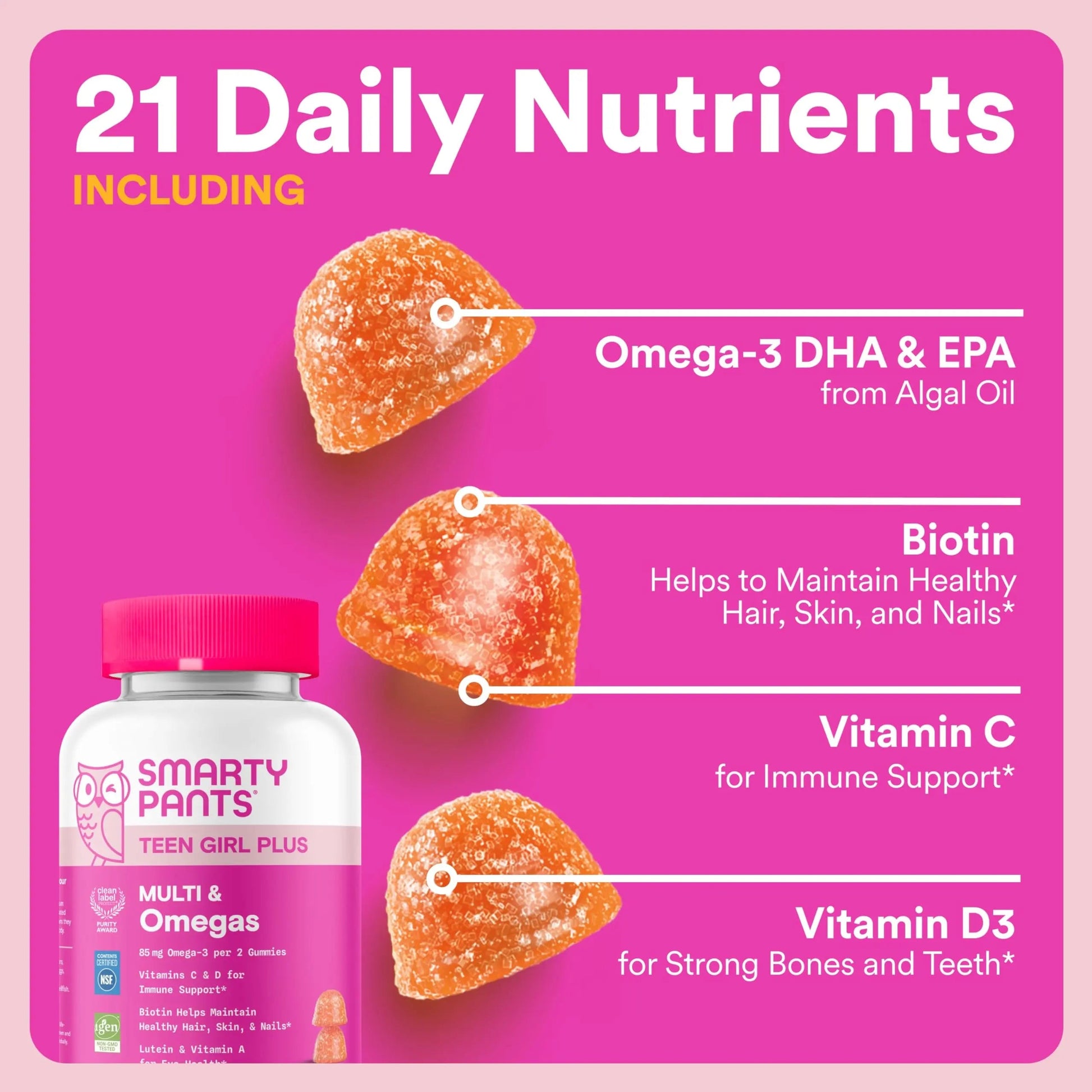SmartyPants Mother & Daughter Daily Nutrition Bundle: Women’s + Teen Girl Multivitamin Gummies with Omega-3, Biotin, Vitamins D3, B12, A SmartyPantsBuy Supplements Australia