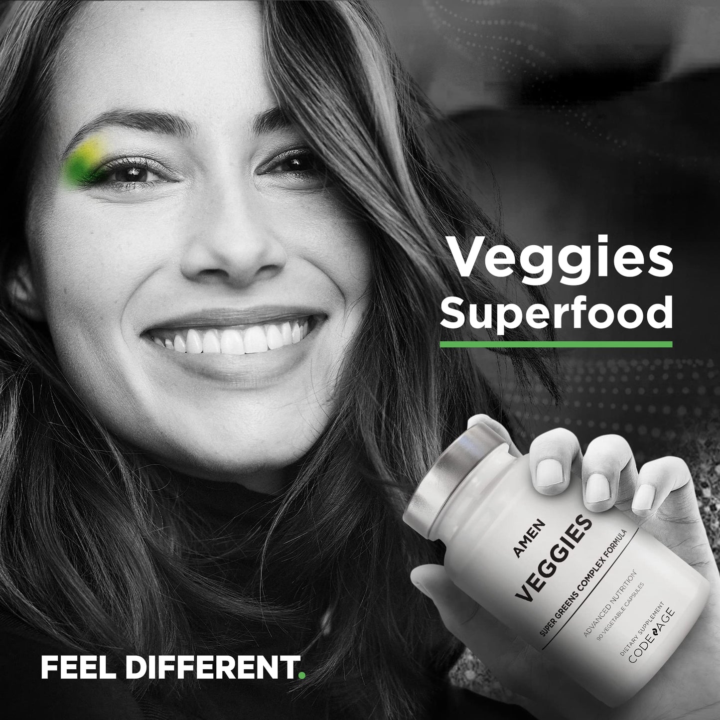 Amen Veggies, Daily Veggies Vitamins Supplement, Vegetables Vegan Blend & Whole-Food Raw Greens Multivitamin Capsules, Mushroom Complex, Superfood, Minerals, Green Vegetable Nutrients, Non-GMO, 90 ct AmenBuy Supplements Australia