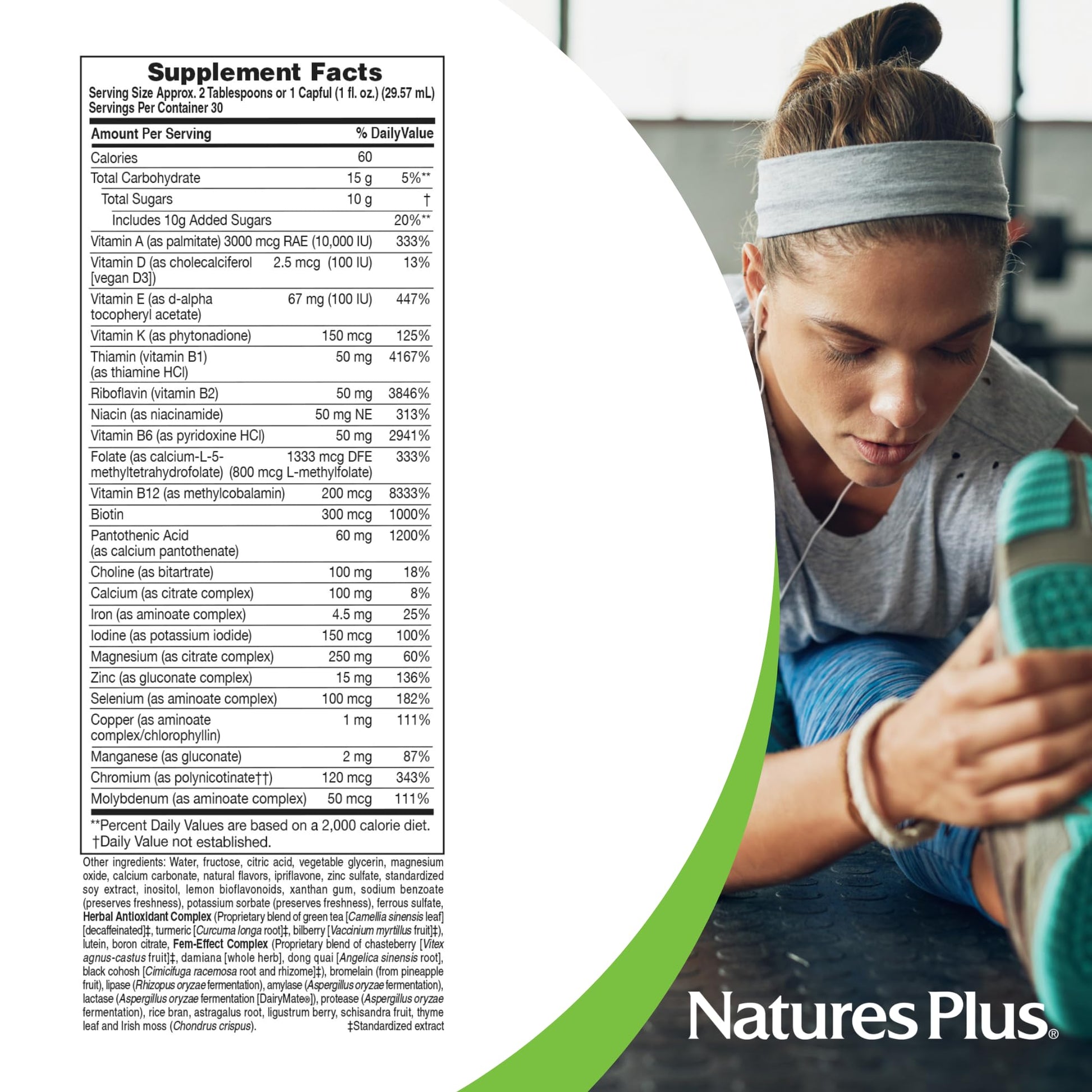 NaturesPlus Source of Life Women Liquid Multivitamin - 30 fl oz - Natural Berry Flavor - Whole Foods & Minerals - Healthy Immune System & Energy - Vegetarian, Gluten-Free - 30 Servings NaturesPlusBuy Supplements Australia