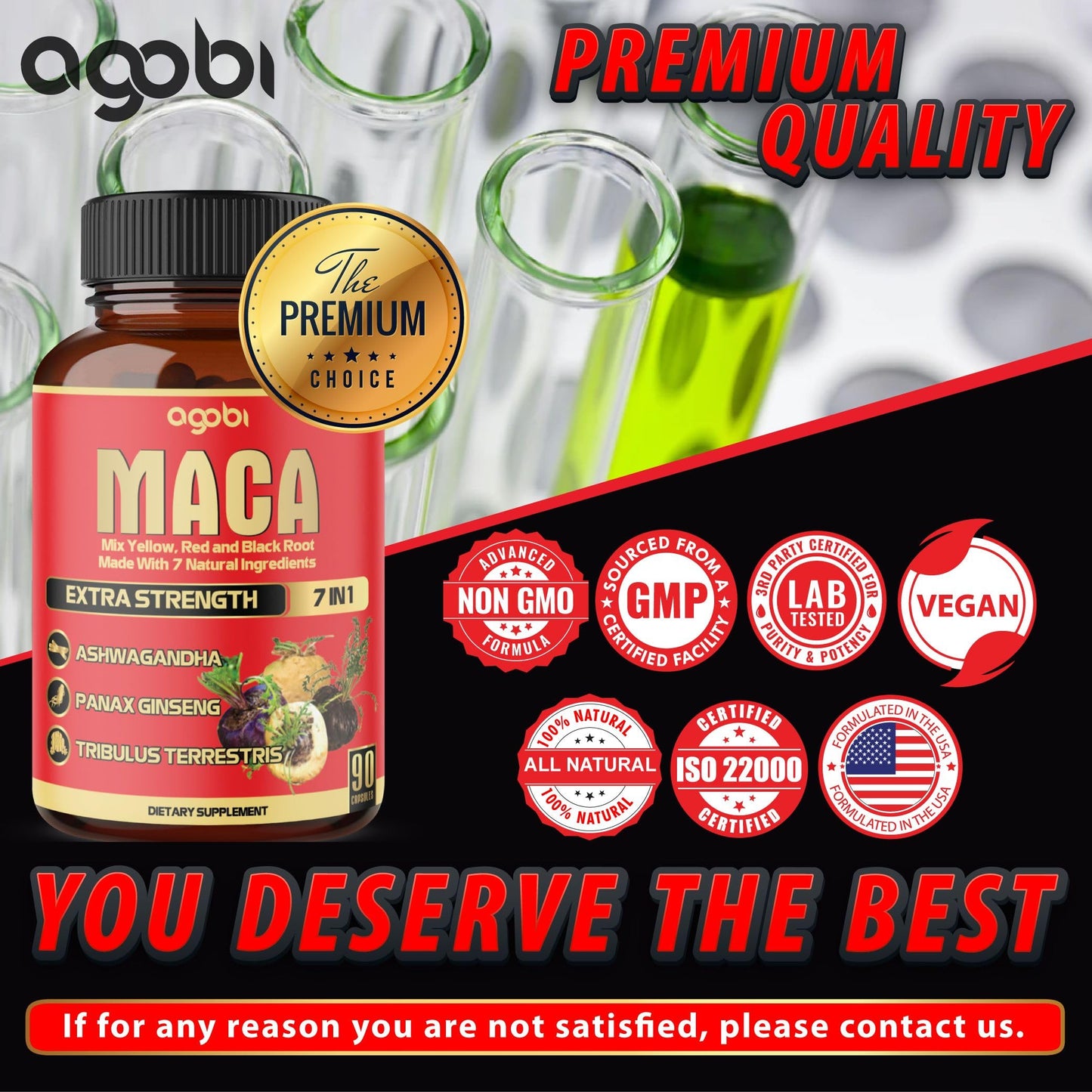 Maca Root Capsules - Supports Natural Health - Energy - Performance & Mood Supplement - Enhanced Blood Flow 3-Month Supply agobiBuy Supplements Australia