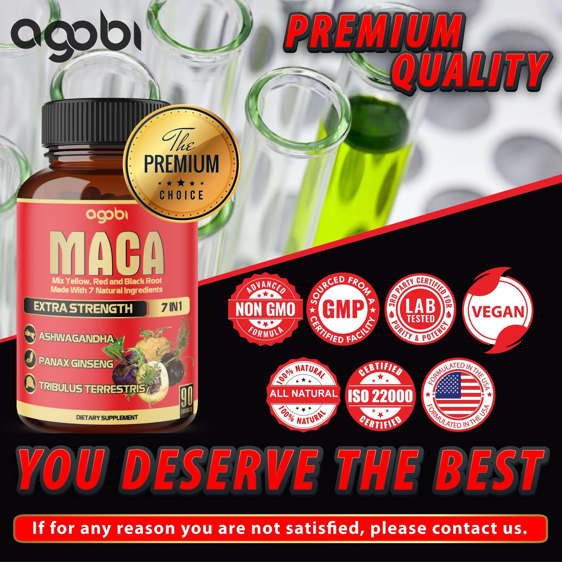 Maca Root Capsules - Supports Natural Health - Energy - Performance & Mood Supplement - Enhanced Blood Flow 3-Month Supply agobiBuy Supplements Australia