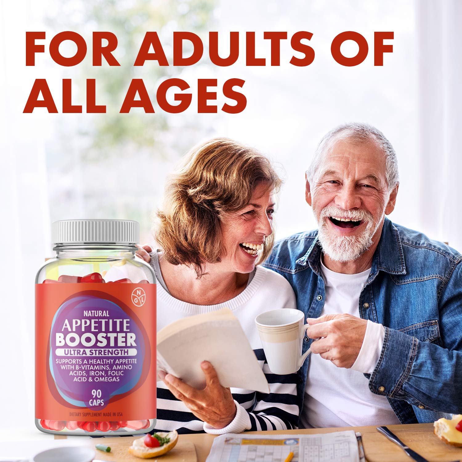 NGL Appetite Booster Pills Extra Strength for Adults Fortified with Lysine, Folic Acid, Iron NGLBuy Supplements Australia