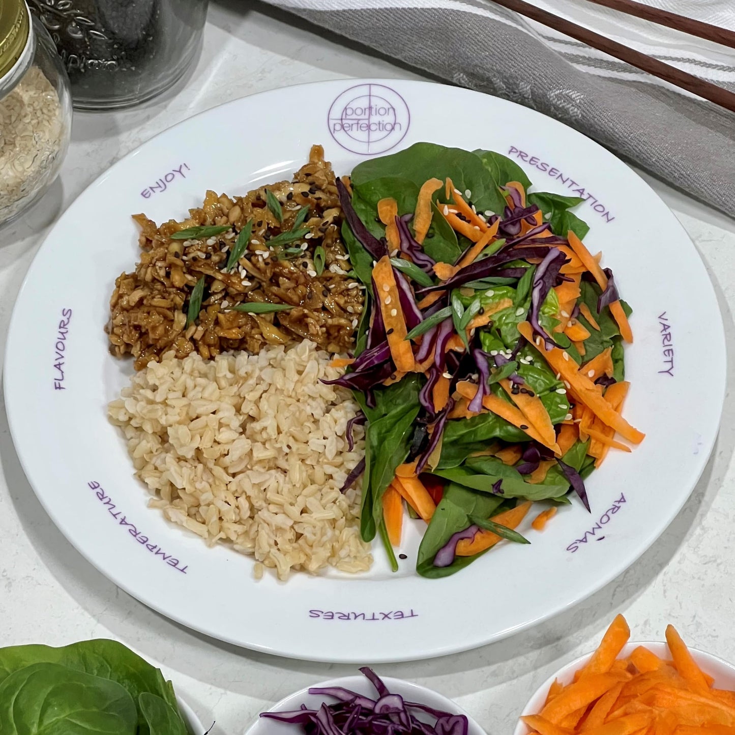 Portion Perfection Melamine 2 Pack 10” Portion Plates for Adults with Low Calorie Meal Plan Portion PerfectionBuy Supplements Australia