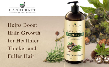 Handcraft Blends Castor Oil with Rosemary Oil for Hair Growth, Eyelashes, Eyebrows Handcraft BlendsBuy Supplements Australia