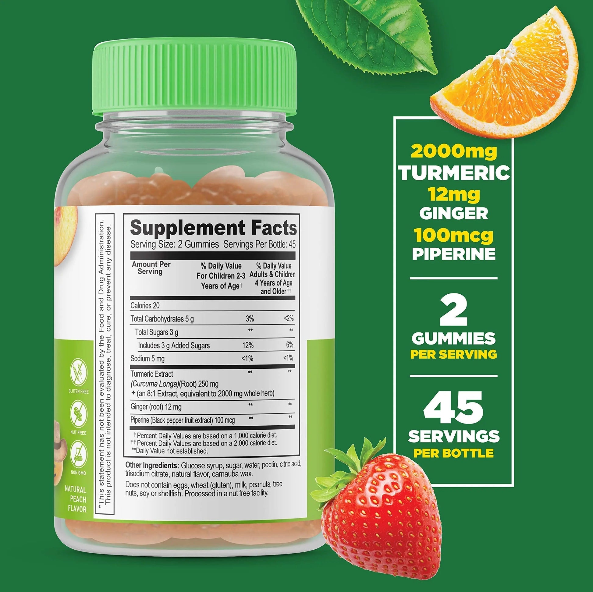 Lifeable Turmeric Curcumin Kids + Multivitamin Kids, Gummies Bundle - Great Tasting, Vitamin Supplement Lifeable
