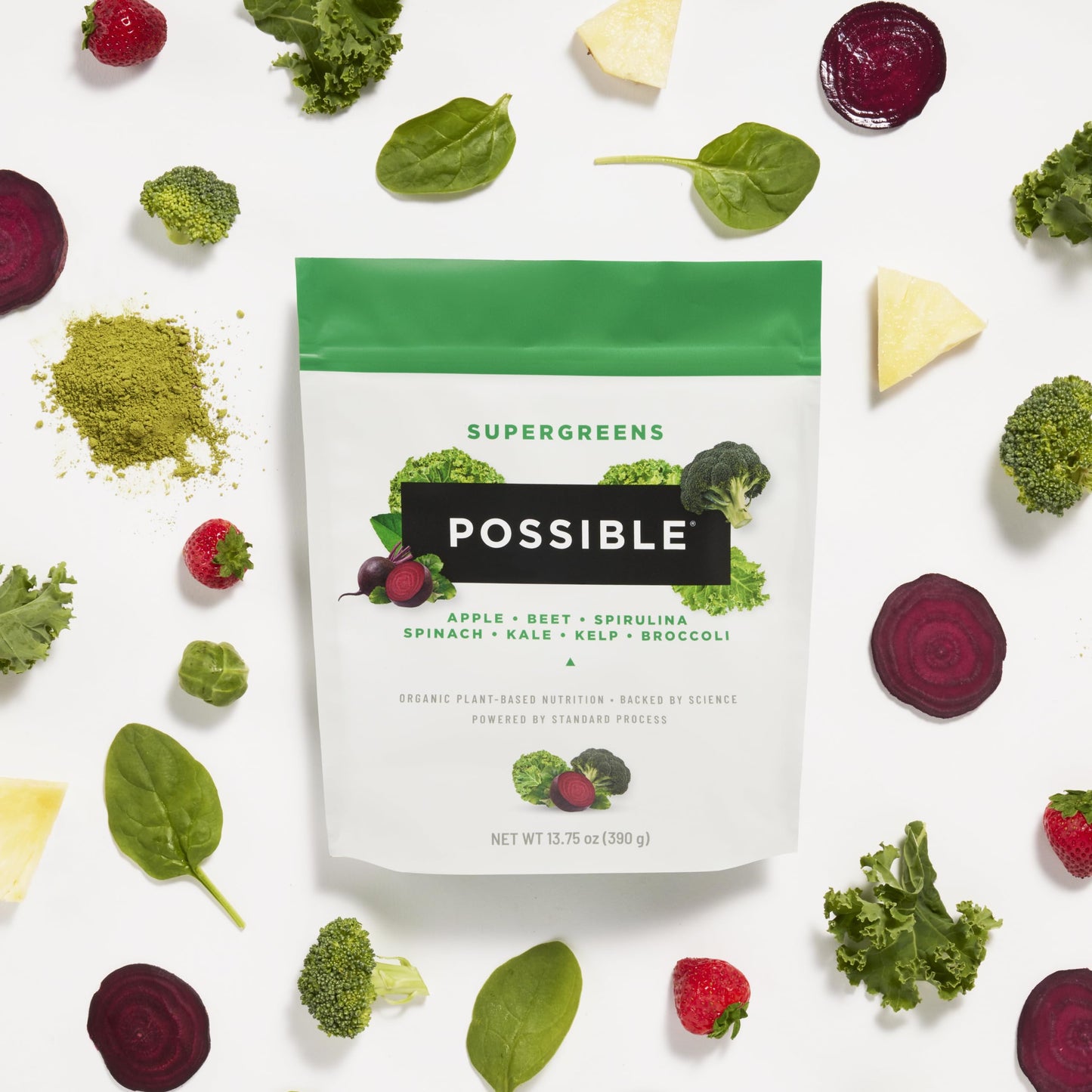 Possible SuperGreens - Potent Superfoods Blend - Plant-Based Antioxidant Support - Greens Powder Supplement & Drink Mix - Non-GMO, Vegan & Gluten-Free - SuperGreens (30 Servings) PossibleBuy Supplements Australia