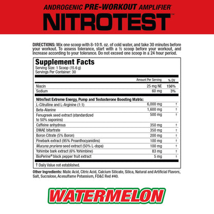 MuscleMeds Nitrotest Pre-Workout Supplement Drink, Boost Nitric Oxide, Testosterone MuscleMedsBuy Supplements Australia