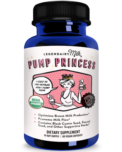 Legendairy Milk Pump Princess Lactation Supplement - Breastfeeding Supplements for Milk Supply Increase and Milkflow - Organic Black Cumin