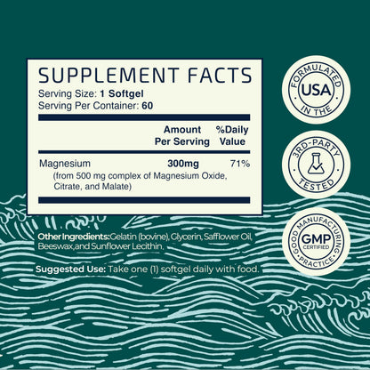 Triple Magnesium Softgels | Citrate, Malate, & Oxide | Highly Absorbable Magnesium Nobi NutritionBuy Supplements Australia