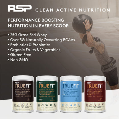 TrueFit Meal Replacement Shake Protein Powder, Grass Fed Whey + Organic Fruits RSP NUTRITIONBuy Supplements Australia