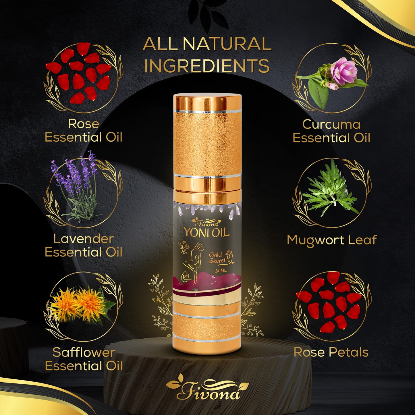 Fivona 4-in-1 Feminine Care Kit, Yoni Oil, Yoni Soap, Yoni Steaming Pot and Red Premium V Steam Herbs FIVONABuy Supplements Australia
