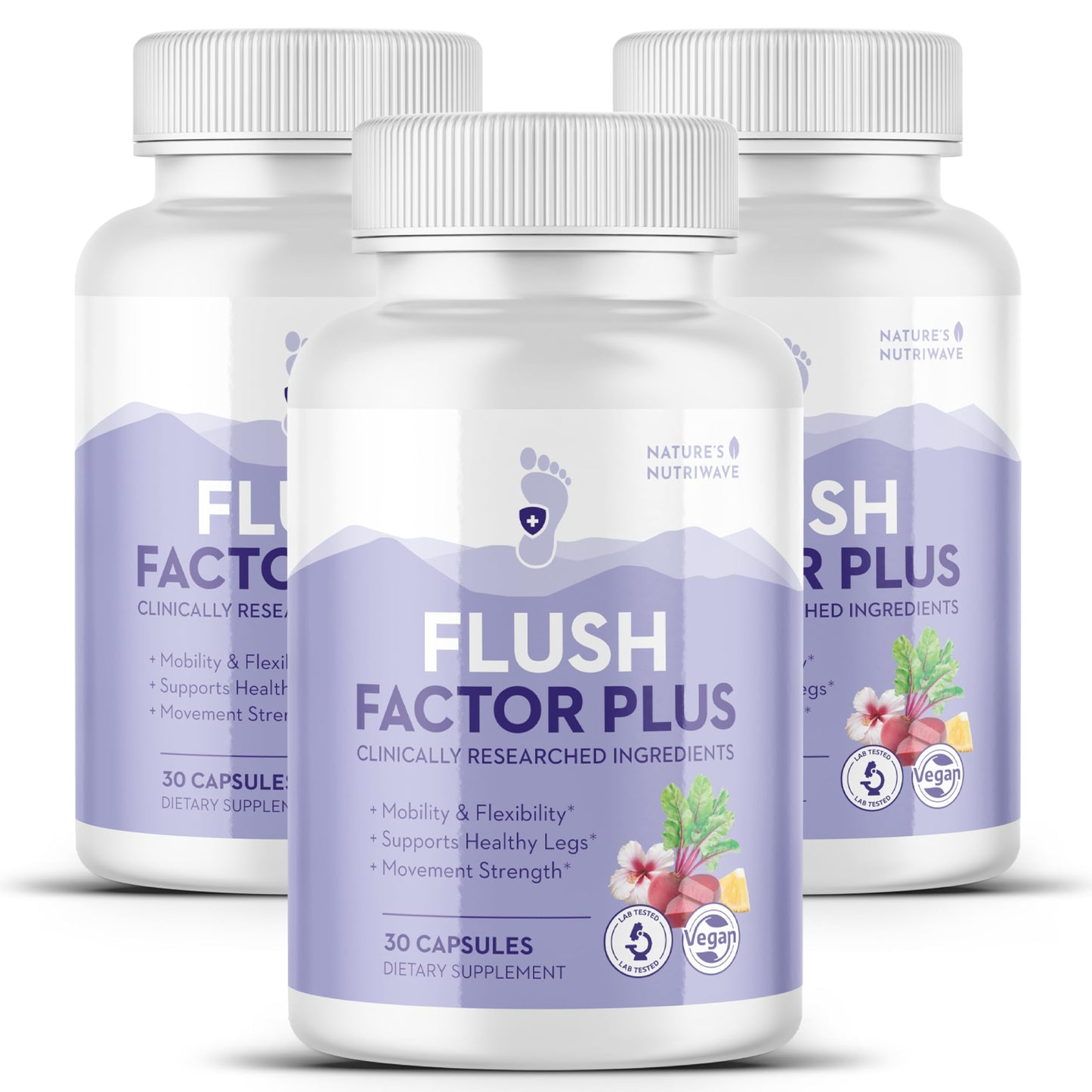 Nature’s NutriWave Flush Factor Plus - Original Formulated FlushFactorPlus for Leg Comfort, 100% Natural Ingredients, Made in USA, No Stimulants | 30 Capsules, 3 Month Supply Nature’s NutriWaveBuy Supplements Australia
