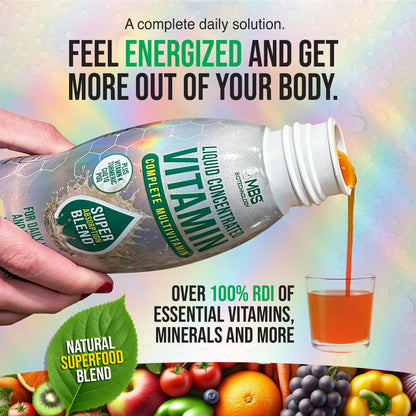 MBS Biotechnology Liquid Multivitamin for Adults – Complete High-Absorption Daily Vitamin with Superfoods, CoQ10, B-Complex, Turmeric & PQQ – Immune & Energy Support – Berry Flavor, 17 oz MBS BiotechnologyBuy Supplements Australia