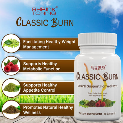 shrink Classic Burn - Pure Green Coffee Bean Extract and Raspberry Ketones with 45% shrinkBuy Supplements Australia