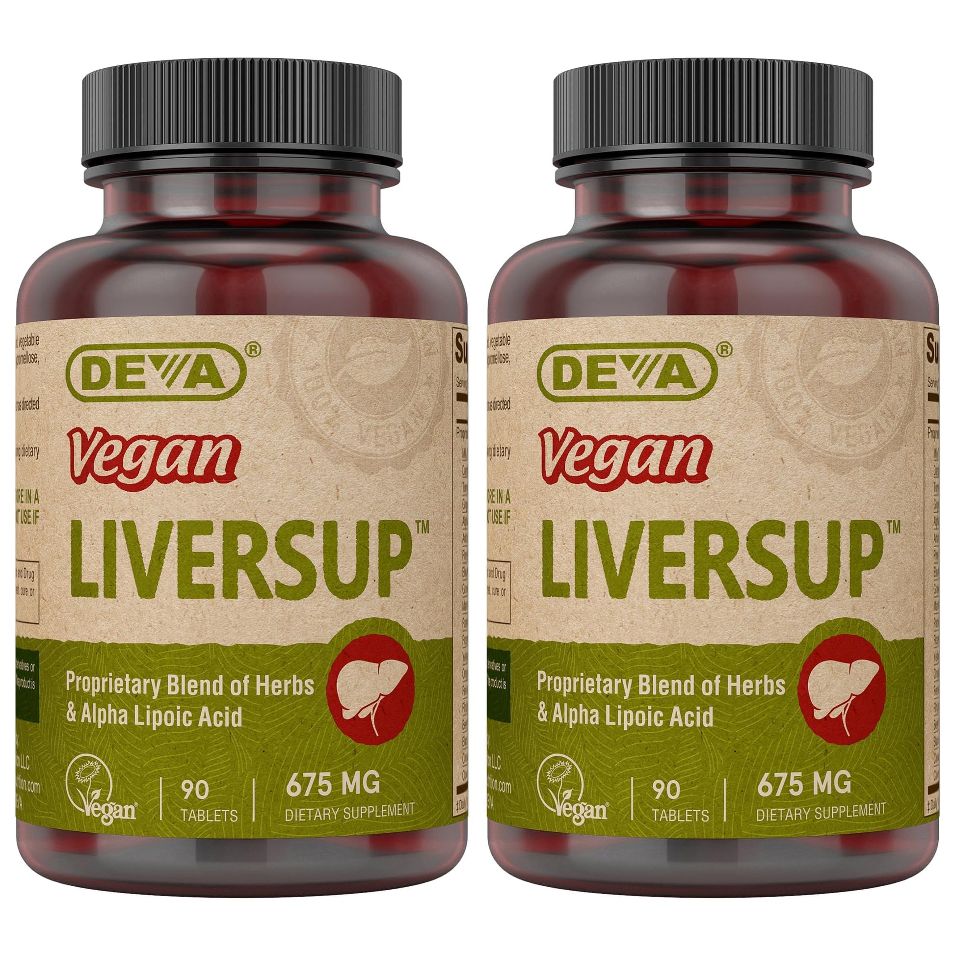 DEVA Vegan Liver Support Tablets 2-Pack - Proprietary Blend of 20 Herbs & Nutraceuticals, 90 Count Ea DEVABuy Supplements Australia