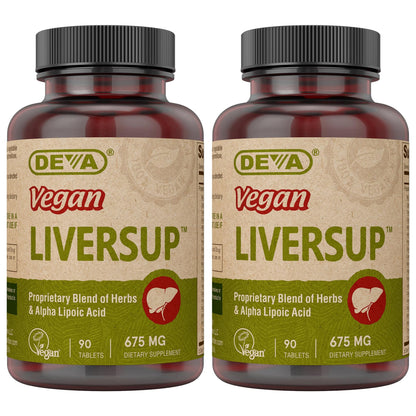 DEVA Vegan Liver Support Tablets 2-Pack - Proprietary Blend of 20 Herbs & Nutraceuticals, 90 Count Ea DEVABuy Supplements Australia