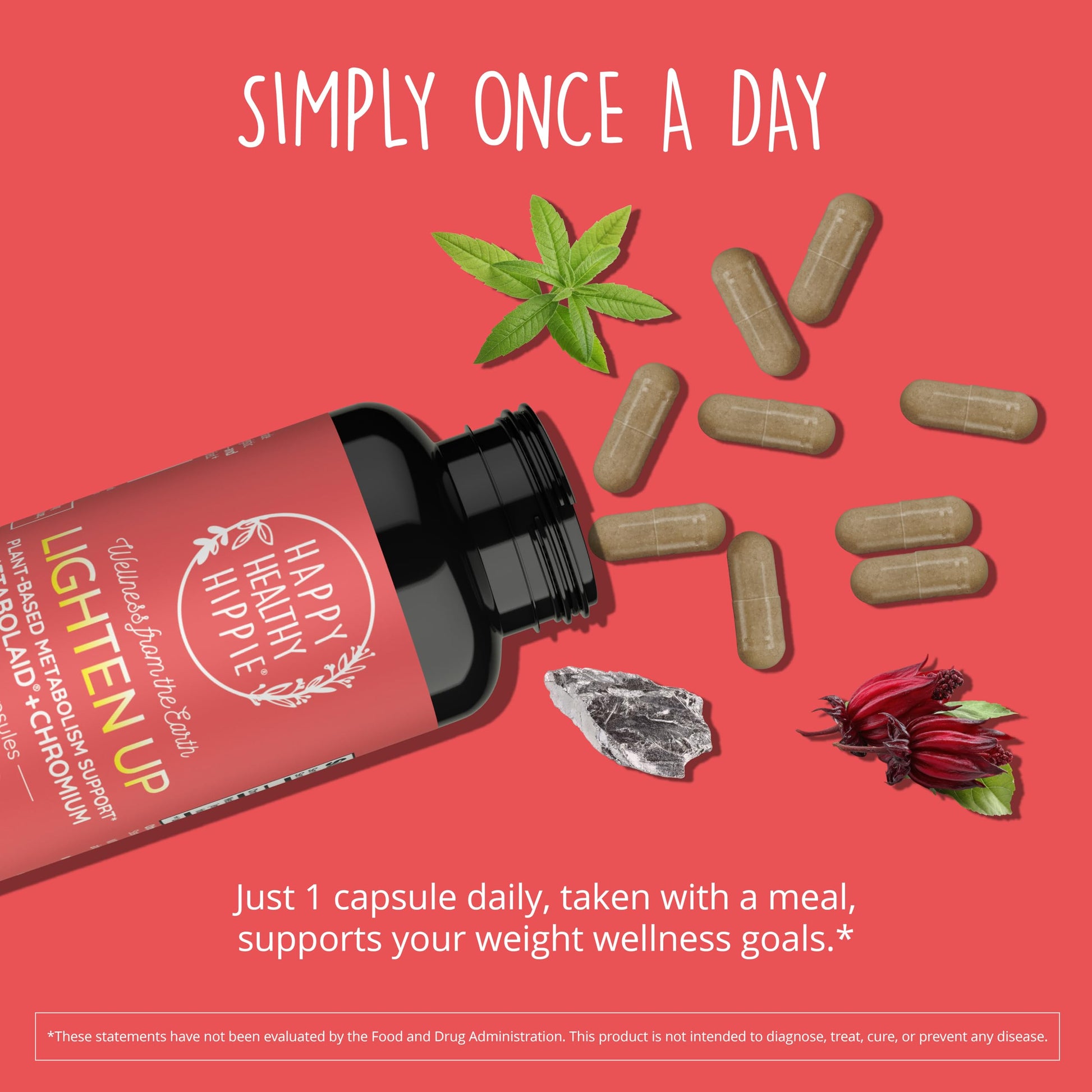 Happy Healthy Hippie GLP-1 Supplement (Metabolaid™ + Chromium) + Appetite Suppressant for Women | Metabolism Booster (AMPK) for Weight | Belly Fat Burner | Hunger & Cravings Control - 30 Vegan Caps Happy Healthy HippieBuy Supplements Australia
