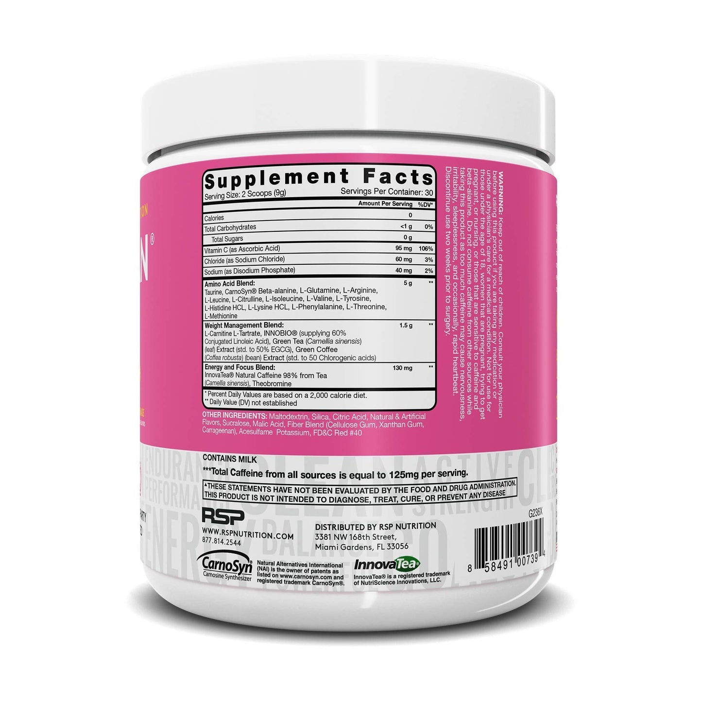 RSP NUTRITION TrueFit Protein Powder (Vanilla 2 LB) with AminoLean Pre Workout Energy (Pink Lemonade 30 Servings)
