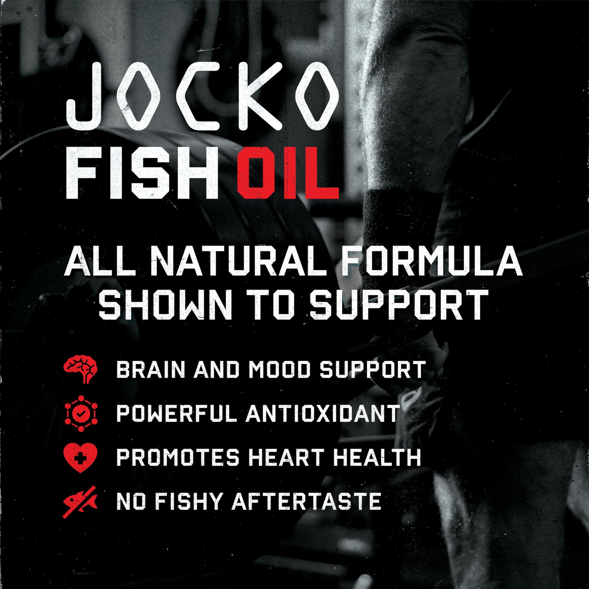 Jocko Fuel Omega 3 Fish Oil Supplement 2000mg - Burpless Fatty Acid Supplement, Wild Caught, Powerful Antioxidant with Astaxanthin (60 Capsules) Jocko FuelBuy Supplements Australia