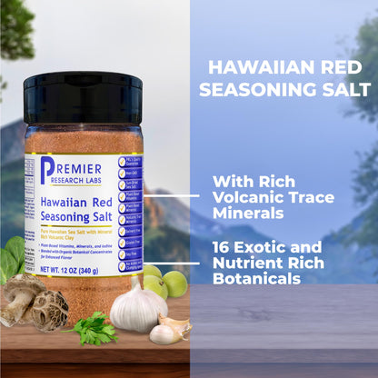 Premier Research Labs Hawaiian Red Seasoning Salt- Pink Salt, Red Hawaiian Salt, Hawaiian Red Alaea Sea Salt for Cooking, Multivitamin for Kids, Enriched with Plant-Derived Vitamins & Minerals- 12 oz Premier Research LabsBuy Supplements Australia