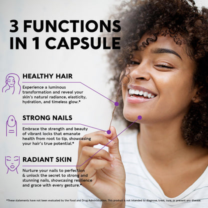 Biotin | Collagen | Keratin | Hyaluronic Acid - Hair Growth Support Pills, 25000 mcg NUTRAHARMONYBuy Supplements Australia