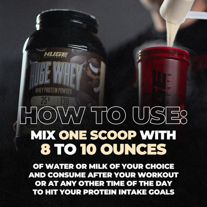 Huge Supplements Whey Protein Concentrate Powder, 25g Protein Per Serving, 5g BCAA Huge SupplementsBuy Supplements Australia