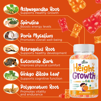 Juneno Height Growth Vitamins Supplement Gummies - Grow Taller for Teens Kids Boys Girls - Natural Height Increaser Maximizer Multivitamin JunenoBuy Supplements Australia
