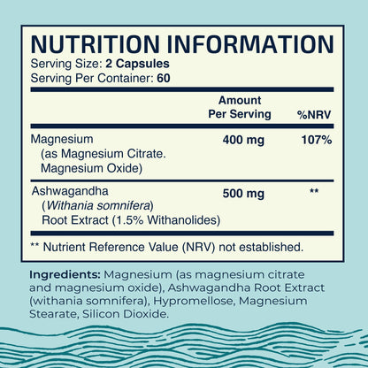 Magnesium Ashwagandha | Calming Magnesium Supplement for Adults | Relax, Rest Nobi NutritionBuy Supplements Australia