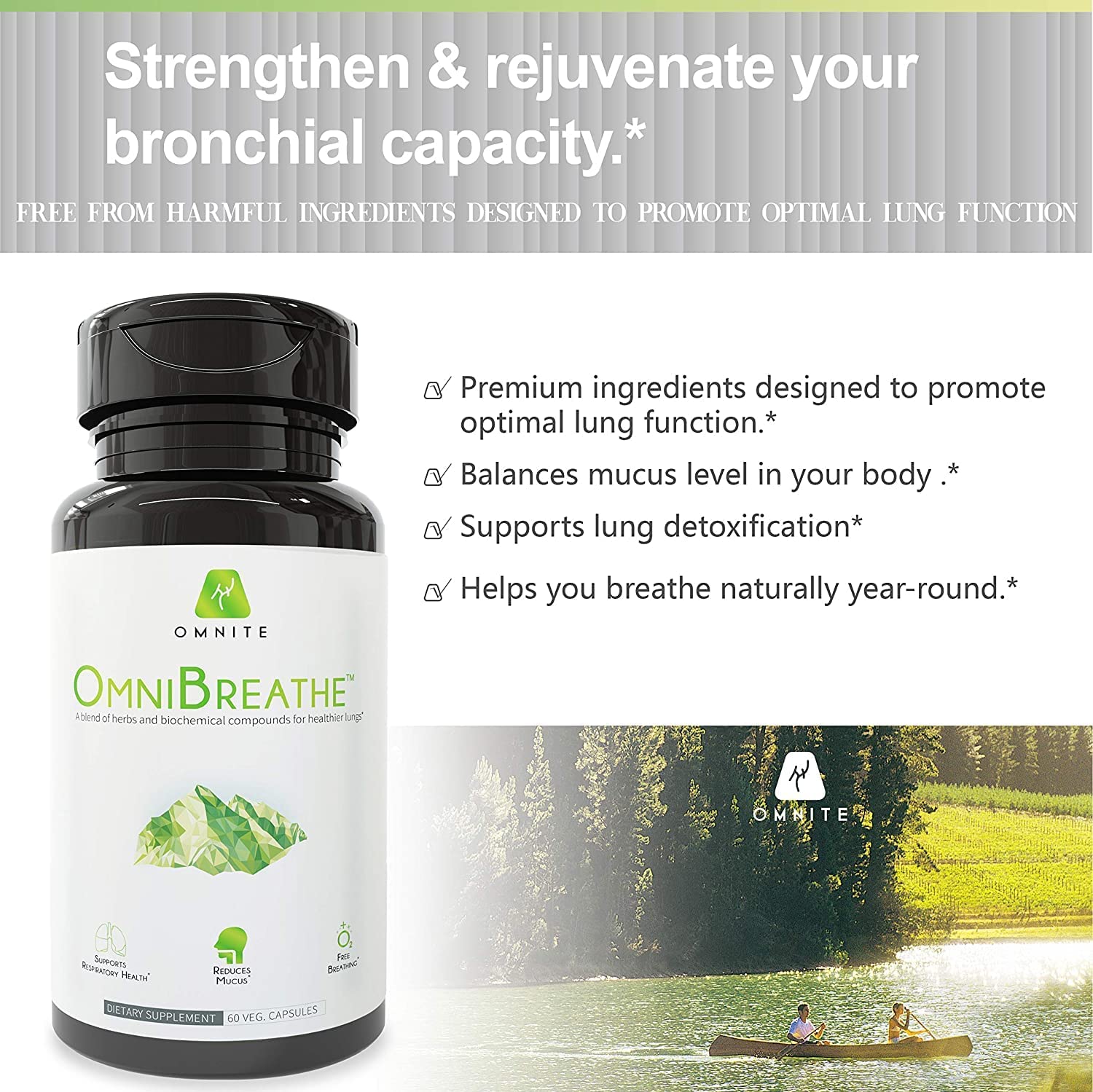 Omnite OMNIBREATHE Respiratory Health Supplement,Inhaler Mate,Support Quit Smoking OmniteBuy Supplements Australia