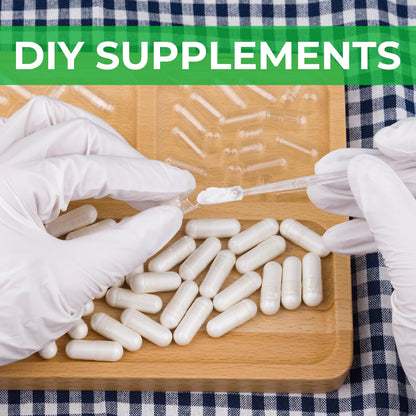 Angtai JN Vegan Empty Pill Capsules Size 2 Plant Based Clear (100 Count) Gluten Free, Non-GMO, Halal Certified Caps Filling Kit with 2 Spoons for Vegetarian DIY Your Own Supplements Angtai JNBuy Supplements Australia