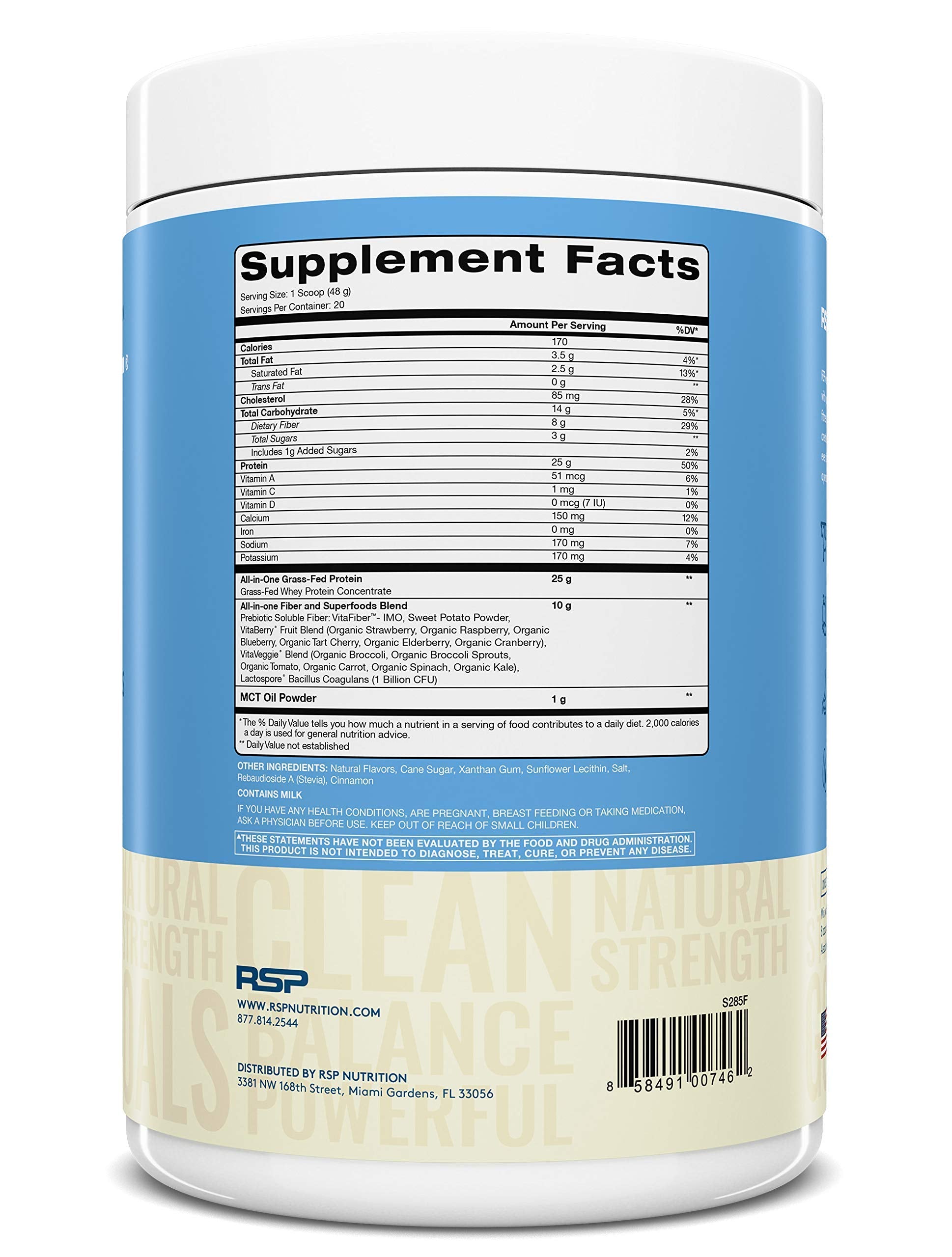 RSP NUTRITION TrueFit Protein Powder (Vanilla 2 LB) with AminoLean Pre Workout Energy (Pink Lemonade 30 Servings)