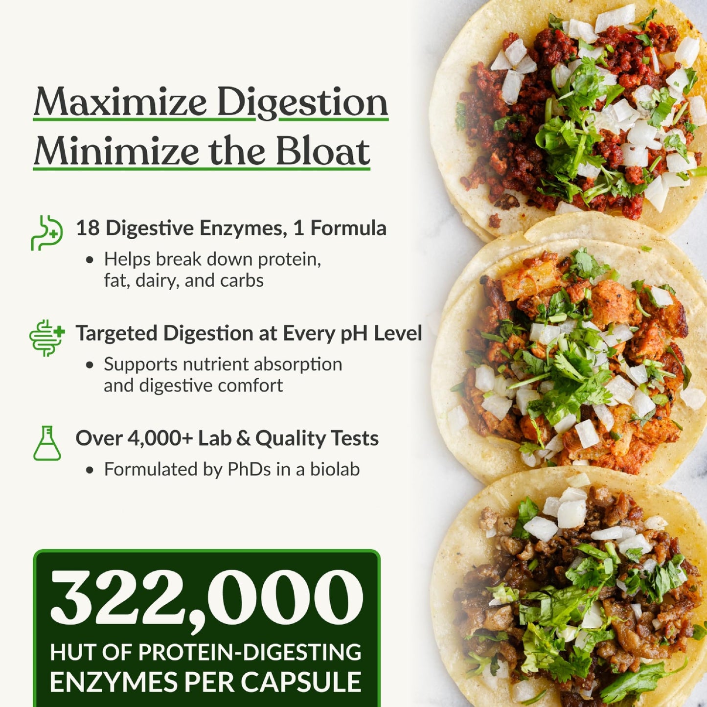 BIOptimizers MassZymes - Complete Digestive Enzymes Supplement for Gut Health - Bloating Relief for Men and Women - Lipase Amylase Bromelain Digestive Enzymes (30 Capsules)