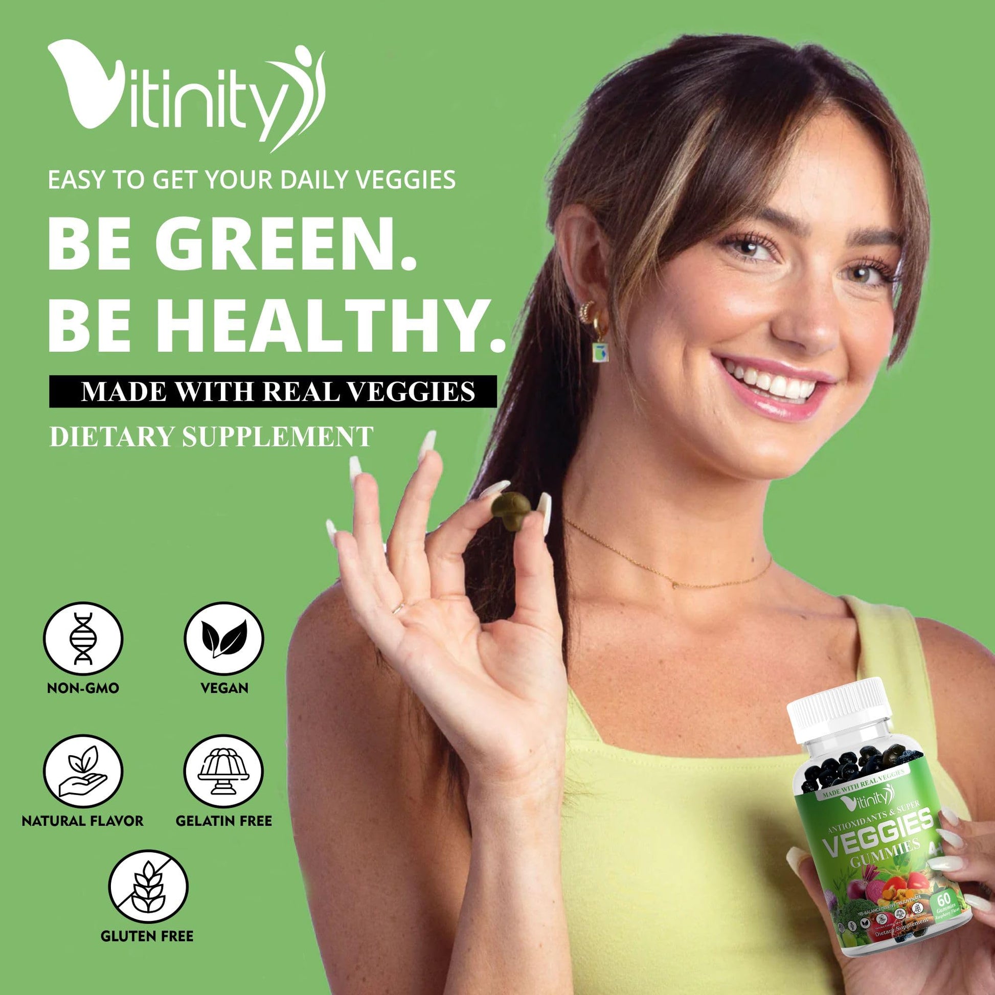 VITINITY Made with Real Super Veggies Delicious Gummy Supplement,Men,Women & Kids VITINITYBuy Supplements Australia