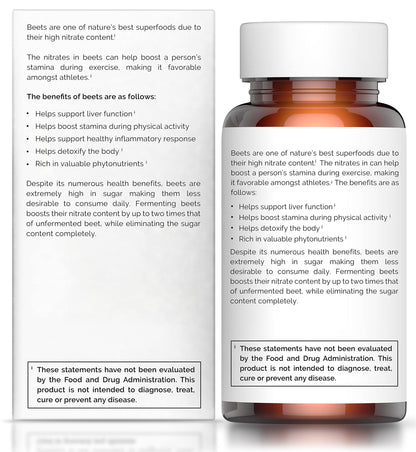 Think Remedy Aged Beet Root Capsules - Beet Pills for Stamina - Organic Beet Root Powder Think RemedyBuy Supplements Australia