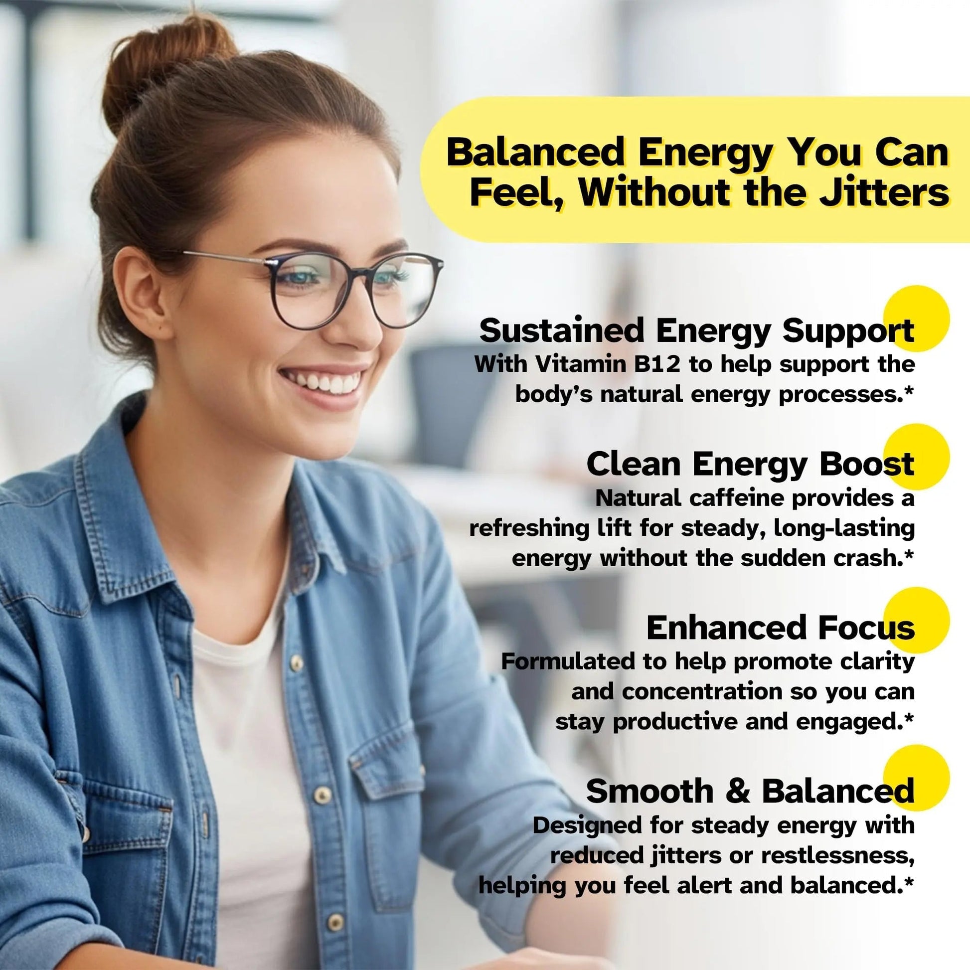 Energy Patches – 30 Plant-Based Patches with Biotin, Caffeine & Ginseng – Gentle Daily Support for Focus, Alertness & Vitality – Vegan Formula, 1 Month Supply VitaluminaBuy Supplements Australia