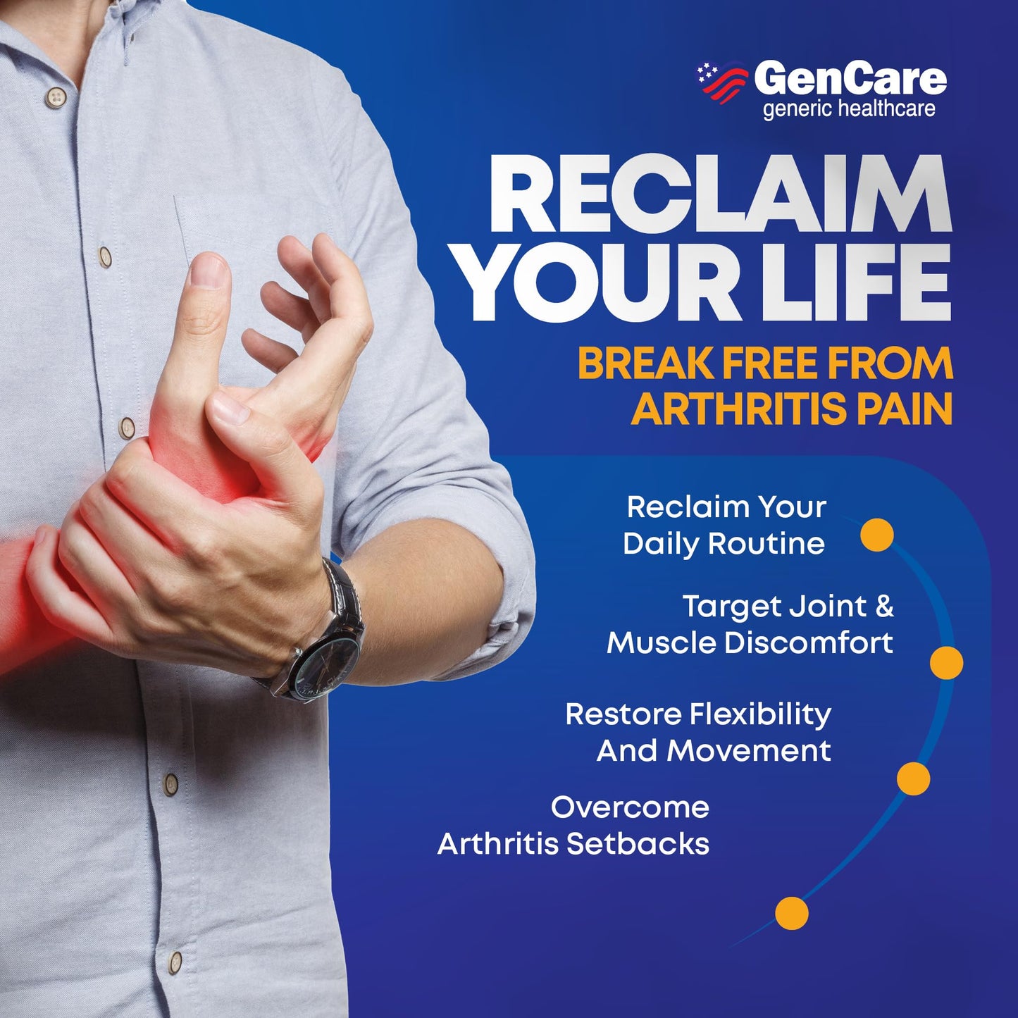 GenCare Arthritis Pain Relief Diclofenac Sodium Topical Gel 1 Percent (NSAID) - Clinically Proven Arthritis Pain Reliever - Compare to The Active Ingredient in Voltaren Gel (5.29 oz) GenCareBuy Supplements Australia