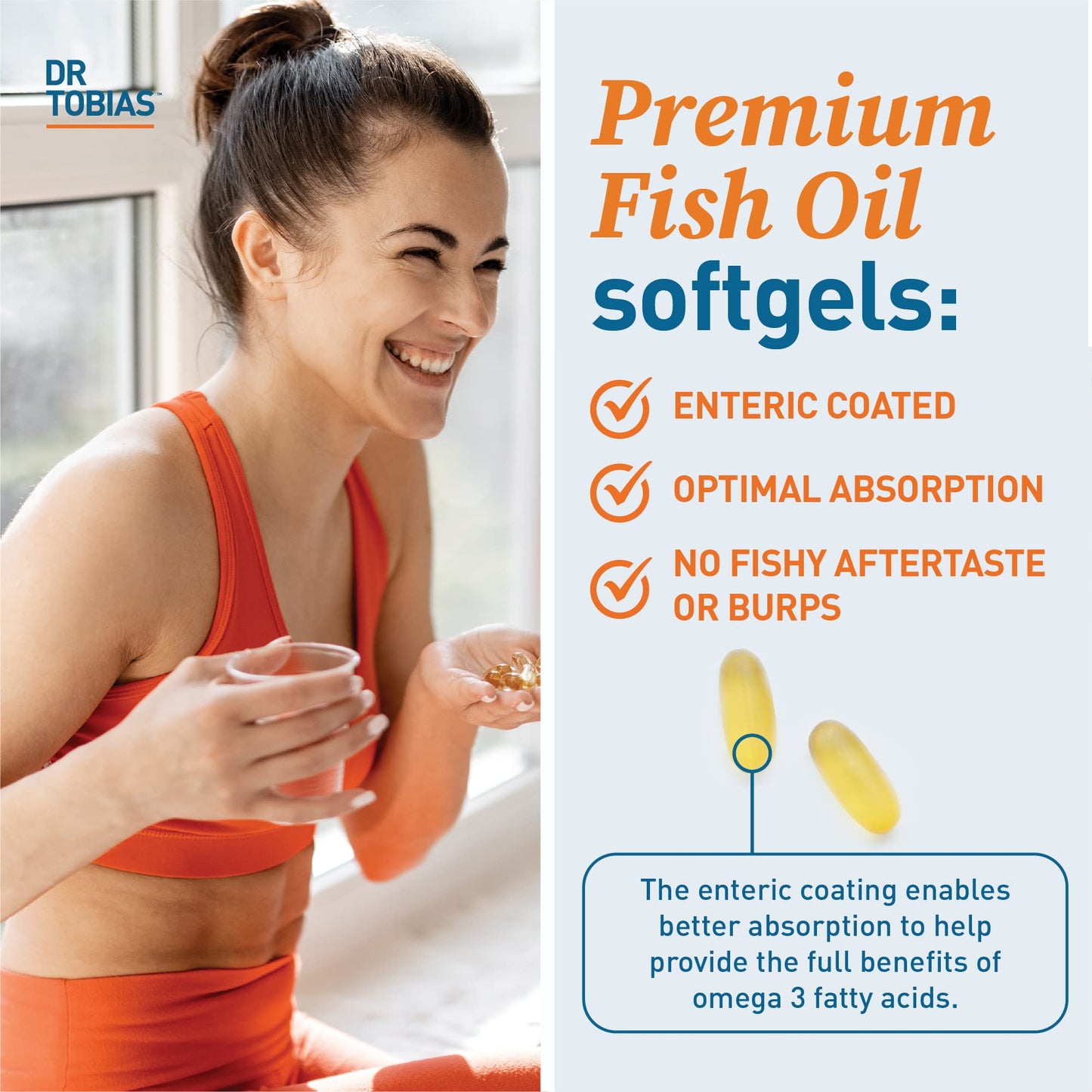 Dr. Tobias Omega 3 Fish Oil, 800 mg EPA 600 mg DHA Omega 3 Supplement for Heart Dr. TobiasBuy Supplements Australia