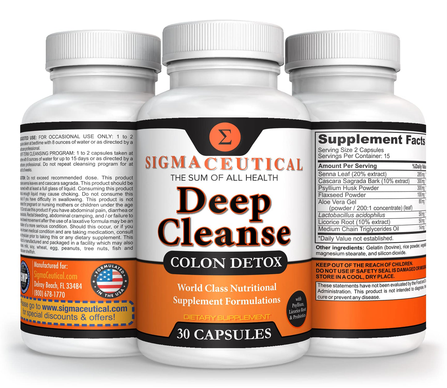 Sigmaceutical 1 Day Colon Cleanse - Detox Cleanse - Bowel Cleanse & Laxative - Bowel Detox SigmaceuticalBuy Supplements Australia