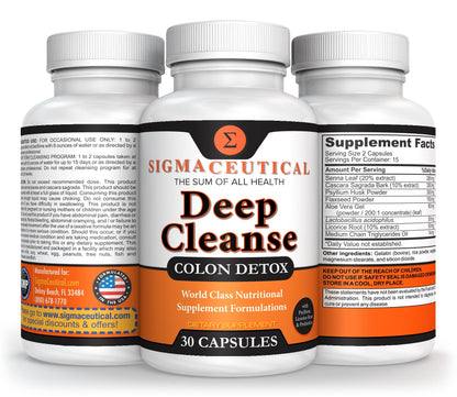 Sigmaceutical 1 Day Colon Cleanse - Detox Cleanse - Bowel Cleanse & Laxative - Bowel Detox SigmaceuticalBuy Supplements Australia