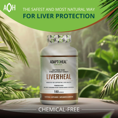 ADAPTOHEAL Milk Thistle, Turmeric and Astragalus Complex – Liverheal Herbal Liver Cleanse and Detox Formula with Artichoke and Schisandra Extracts – High-Potency Plant Blend (180 Capsules) ADAPTOHEALBuy Supplements Australia