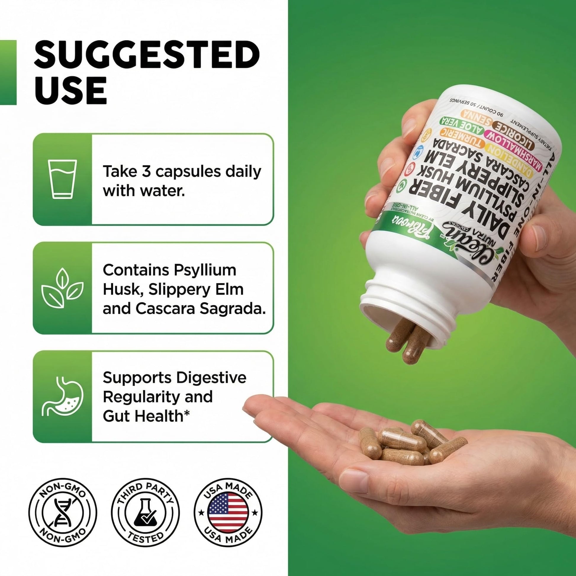 Fiber Supplement Capsules Slippery Elm Psyllium Husk Cascara Sagrada Dandelion Root Turmeric Supplement Aloe Vera Licorice Senna Marshmallow Root Digestive Health Cleanse 90 Pills by Clean Nutra Clean NutraceuticalsBuy Supplements Australia
